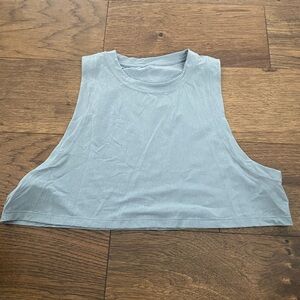 Light Blue Sleeveless Crop Top